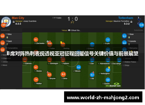 B席对阵热刺表现透视亚冠征程回暖信号关键价值与前景展望